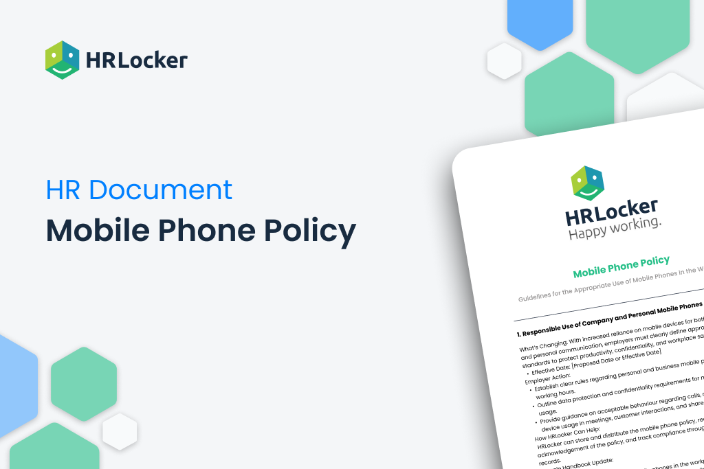 FREE Mobile Phone Policy At Work Template